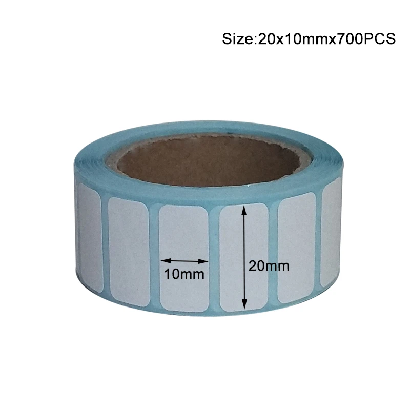 20 x 10 mm Versandetiketten - 700 Barcode-Aufkleber pro Rolle, stärkster und dickster - thermisches Porto