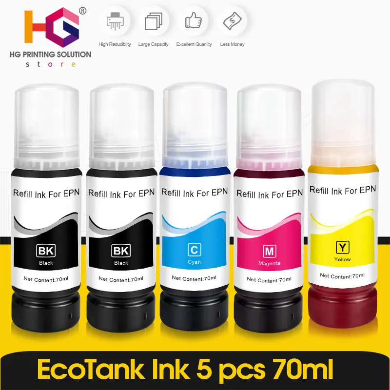 104, 522 103, Nachfülltinte passend für Epson EcoTank ET-2710 ET-2711 ET 2712 ET 2714 ET-2720 ET-2726 ET-4700