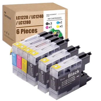 Passend für Brother Tinte Patrone LC1280 LC1240 Drucker Tinte LC1220 für MFC-J280W J430W J435W J5910DW J625DW