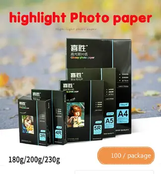 Tasche 3r/4r/5r Fotografische Glanz Papier Glänzend Druck Papier Drucker Foto Papier Farbe Druck (100 Stück)