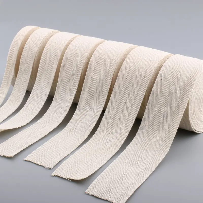 Natürliche Weiß Schwarz Ribbon10/15/20/25/30/40mm Baumwolle Gurtband – Bild 5