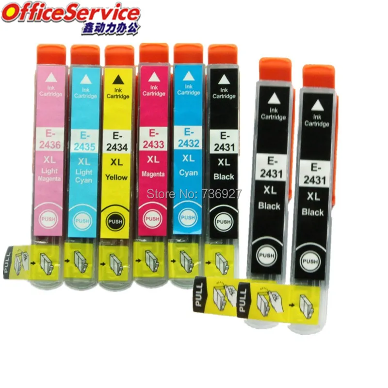 8X 24XL T2431 T2421 Kompatible Tintenpatrone passend für Epson XP-55 760 850 860 950 750 960 970