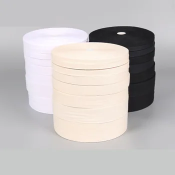 Natürliche Weiß Schwarz Ribbon10/15/20/25/30/40mm Baumwolle Gurtband Bunting Fischgräten Twill nähen Band Bias