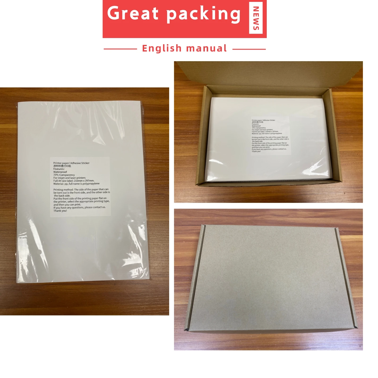 10 Blatt bedruckbares Vinyl-Aufkleberpapier A4, glänzend – Bild 5