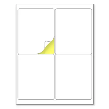10 Blatt A4 weißes, selbstklebendes Papier, Aufkleber, matt-glänzende Oberfläche, Papierbogen passend