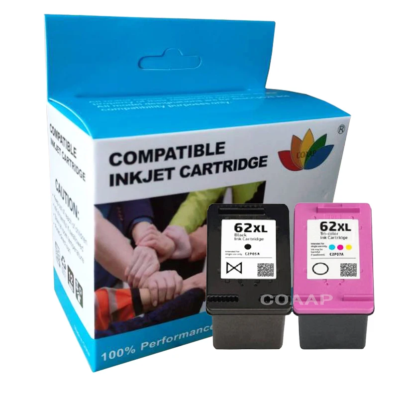 Nachfüllbare 62XL Tintenpatrone passend für Kompatible HP ENVY 5540 5541 5542 5543 5544 5545 5546 5547 5548