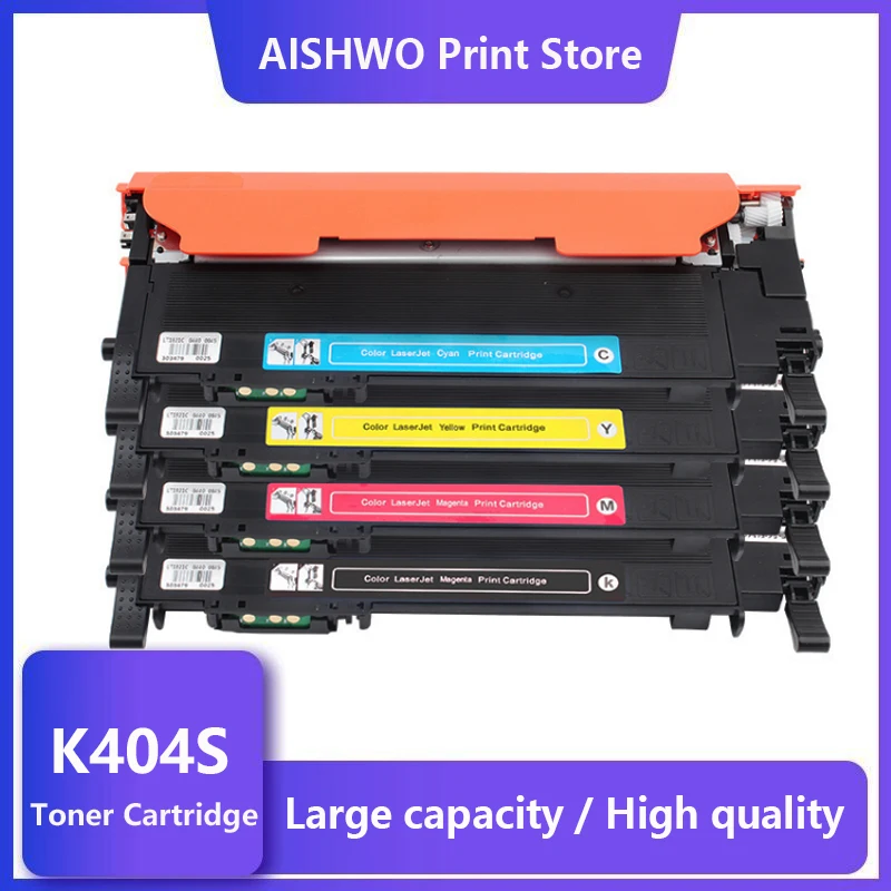 ASW Tonerkartusche CLT-K404S M404S C404S CLT-Y404S 404S passend für Samsung C430W C433W C480 C480FN C480FW