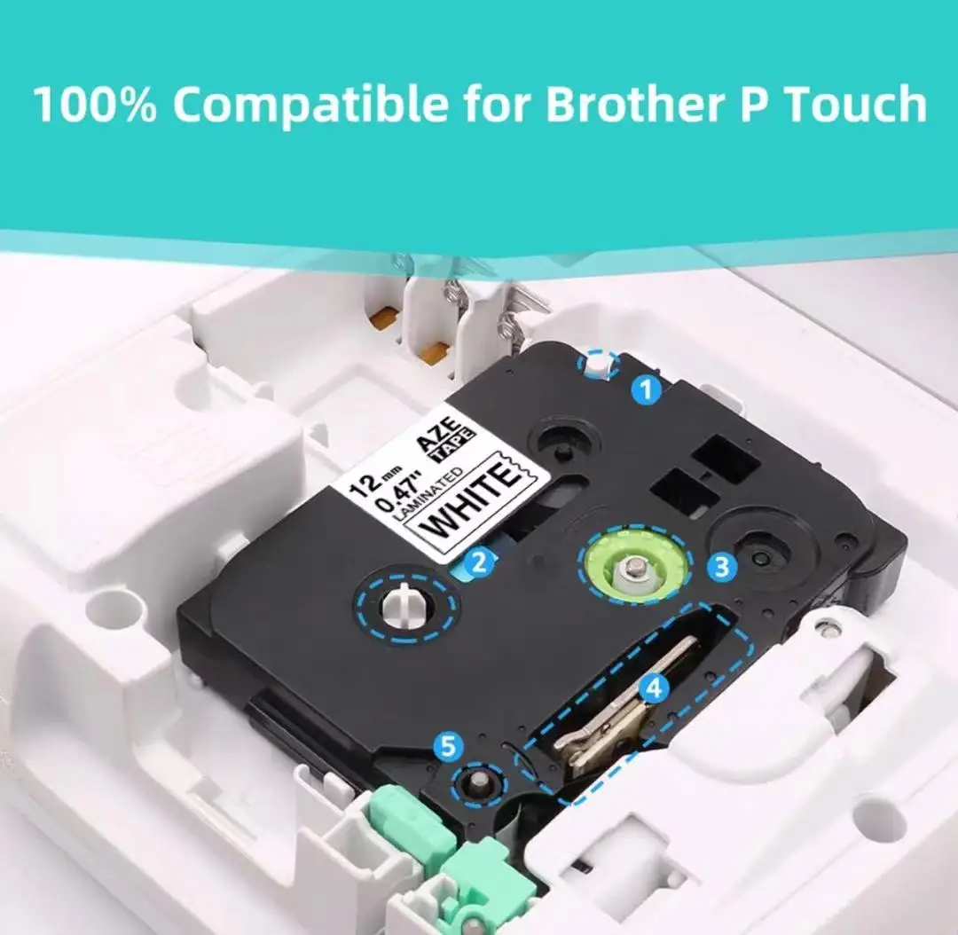 Farben! Kompatibles laminiertes Brother-Klebeband P-Touch – Bild 5