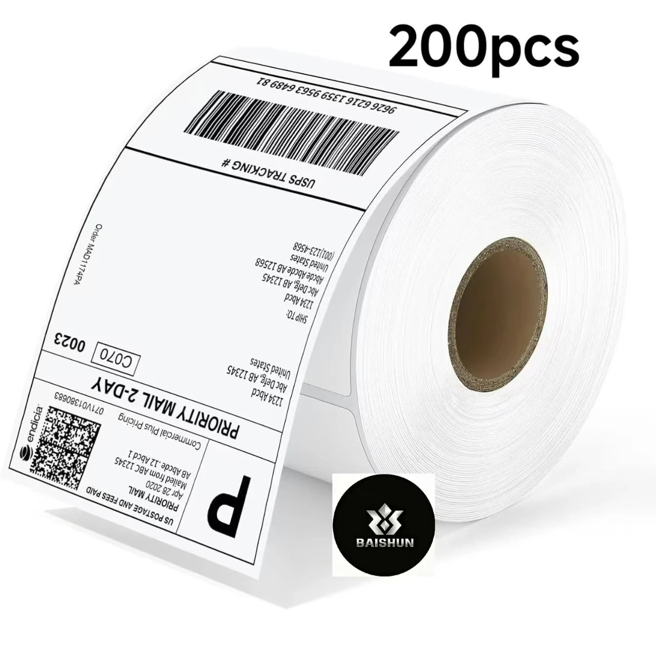 10 x 15 cm Direkt-Thermo-Versandetiketten Rolle 200 Blatt 2,5 cm Kern 100x150mm Selbstklebende