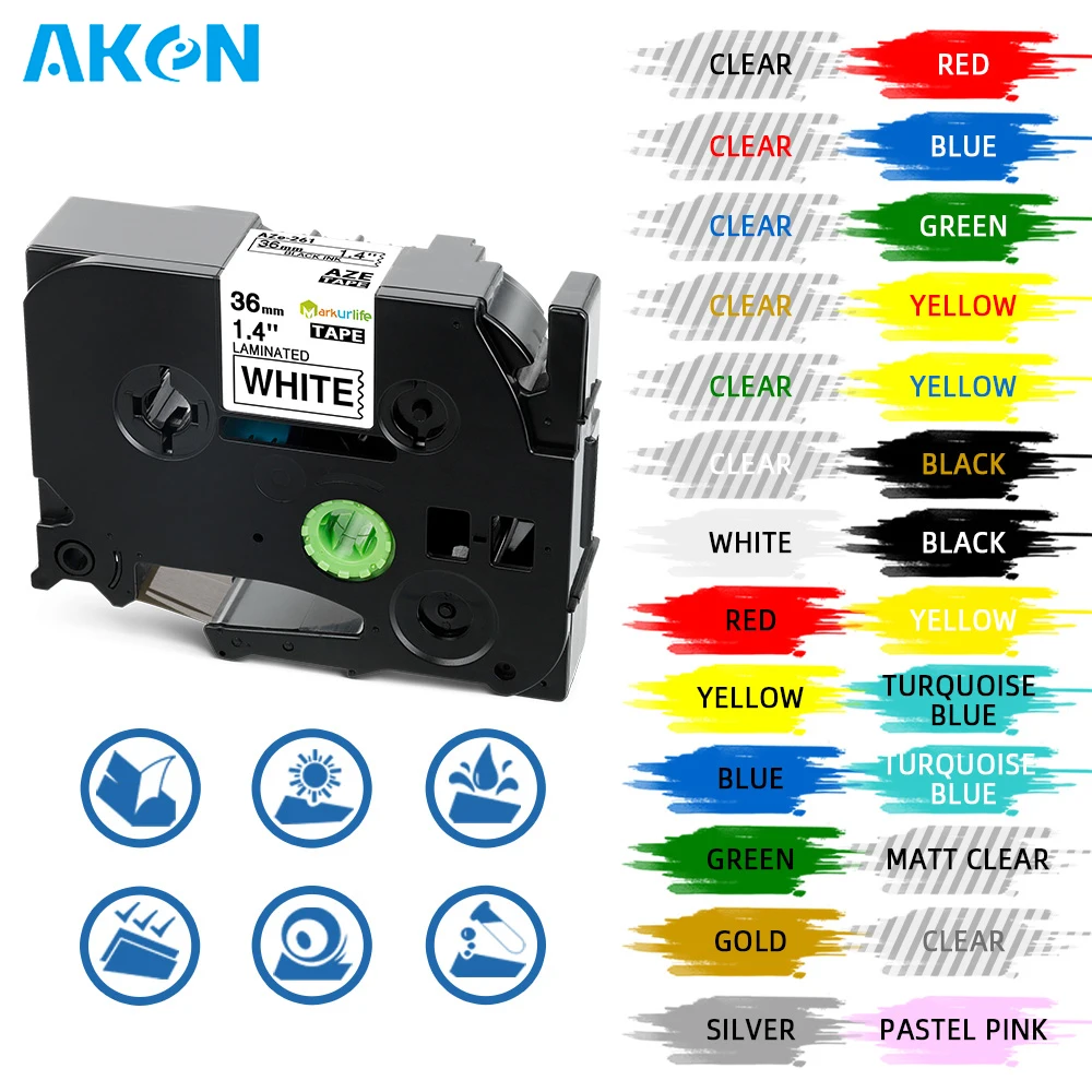 6/9/12 mm Etikettenband, passend für Brother-Ptouch Tze-231 231 631, mehrfarbiges Druckerband für PT-H110