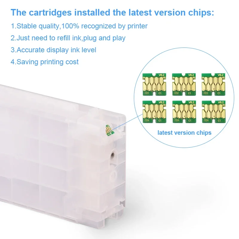 T7251 T7252 T7253 T7254 T725A Nachfüllbare Tintenpatrone mit Chip – Bild 3