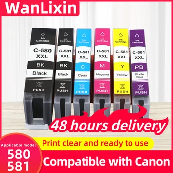 PGI-580 CLI581 Fünf-Sechs-Farben-Tintenpatronen passend für kompatible Canon TS6150 TS6151 TS6250 TS6251