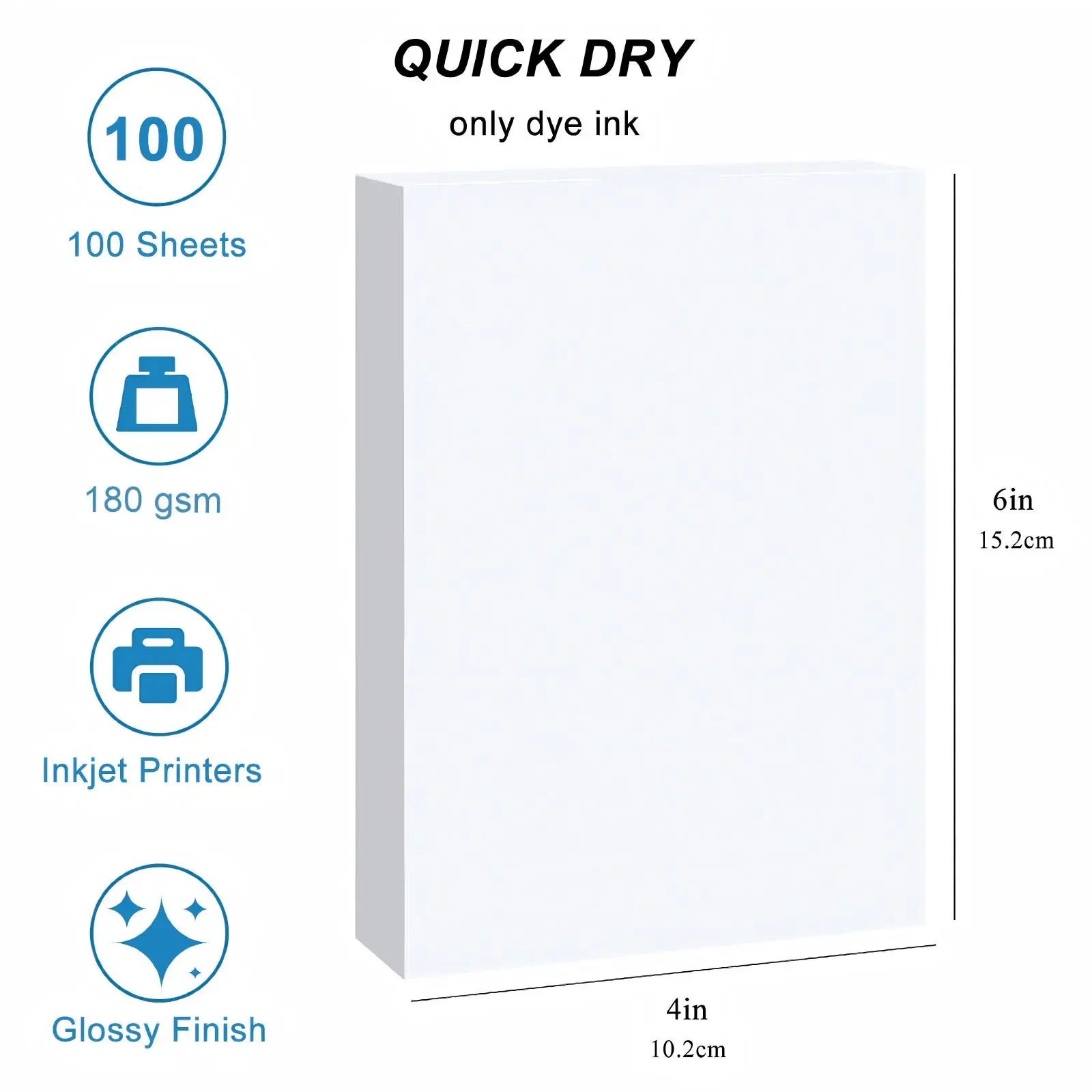 Glänzendes Fotopapier 10 x 15 cm 100 Blatt, 180 g/m² Premium – Bild 3
