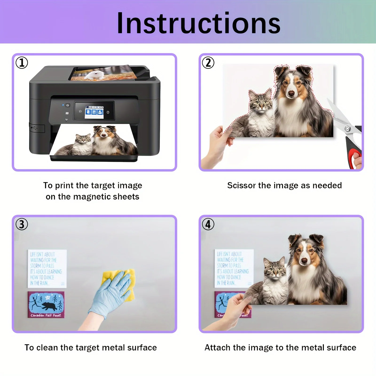 A4 Mattes Magnetisches Fotopapier passend für Tintenstrahldrucker, 5 – Bild 3