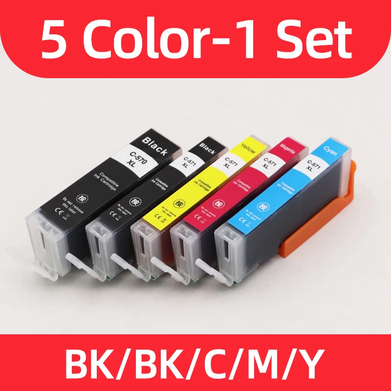 570 571 PGI-570 CLI-571 Tintenpatrone passend für Canon PIXMA MG5750 MG5751 MG5752 MG6850 TS6050 TS5050 TS5051