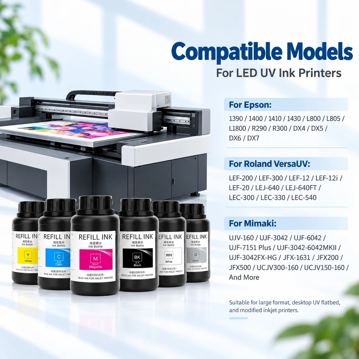 UV-Tinte 250ml X 6 Stück Flasche passend für Epson 1390 L800 L1800 – Bild 3