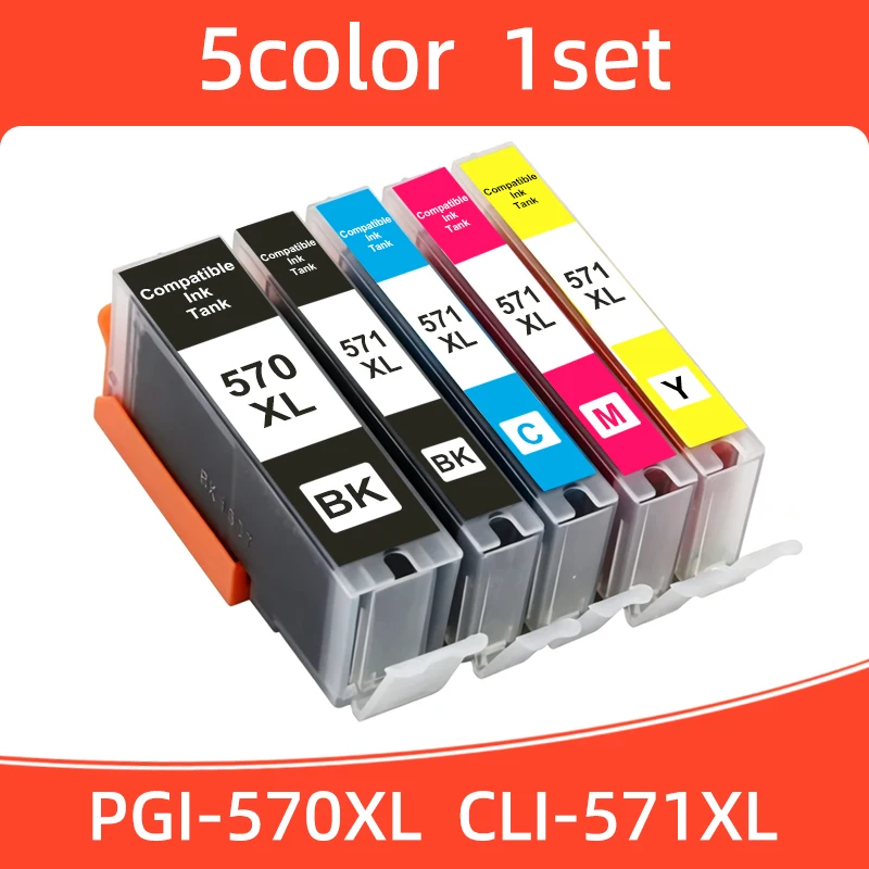 570 571 PGI-570 CLI-571 Tintenpatrone passend für Canon PIXMA MG5750 MG5751 MG5752 MG6850 TS6050 TS5050 TS5051