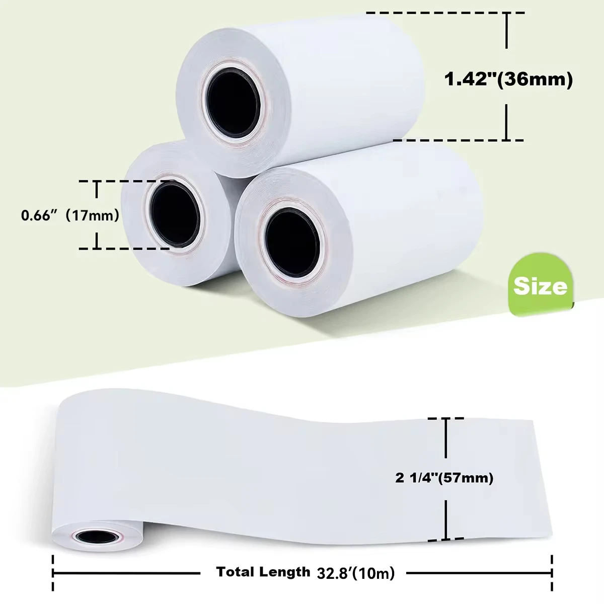 Registrier kasse Thermopapier rollen 57x40mm Quittung papierrollen – Bild 3