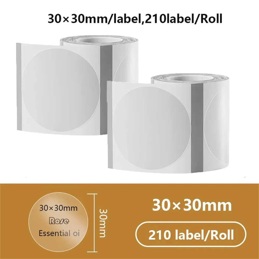 2 Rollen Transparente Thermosensitive Etiketten 40x30mm, Wasser- und Ölbeständig, Geeignet passend für Phomemo