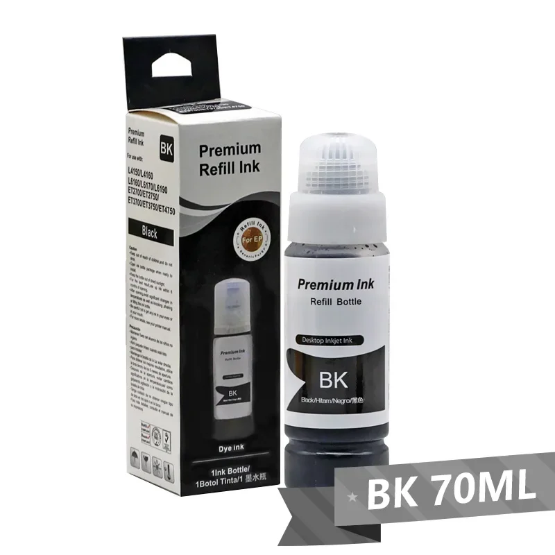Pigmenttinte passend für Epson EcoTank L6170 L6160 L6190 L4150 L4160 L3150 L3110 Druckertinten-Serie EcoTank