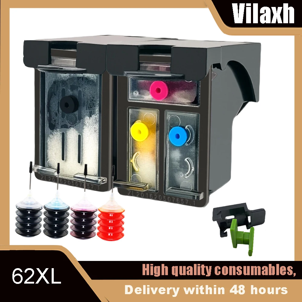 Kompatible Tintenpatrone für HP 62 62XL, passend für HP Envy 5740 5741 5742 5743 5744 5745 5746 7640 7644 7645