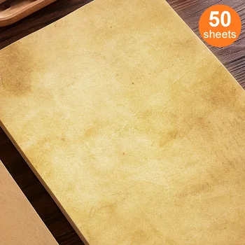 50 Blatt Retro-Vintage-A4-Papier, dick und geschmeidig im Griff, druckt reibungslos ohne Verklemmungen, leicht