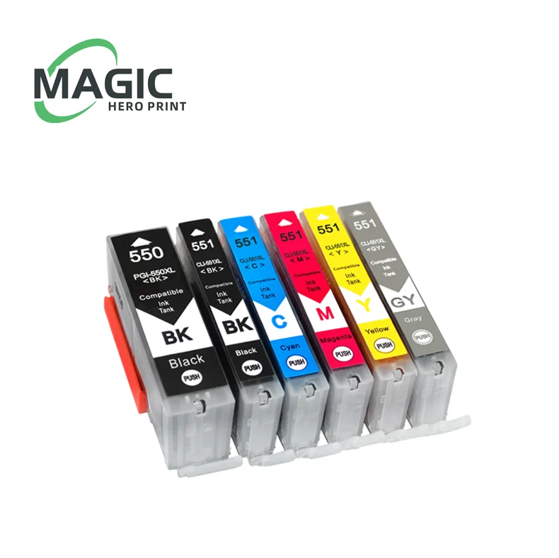 PGI 550 CLI 551 Kompatible Tintenpatronen passend für Canon MG6350 MG7150 IP8750 Ip7250 Drucker PGI-550 CLI