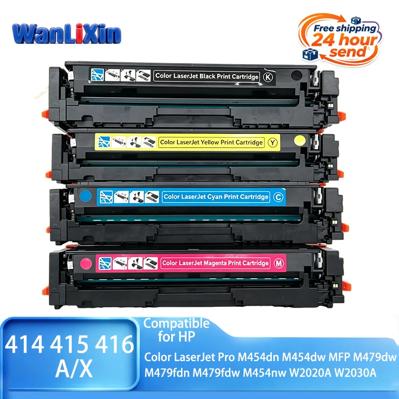 Mit Chip 414A 415A 416A 414X 415X 416X Tonerkartusche passend für HP Color LaserJet Pro M454dn M454dw M479dw