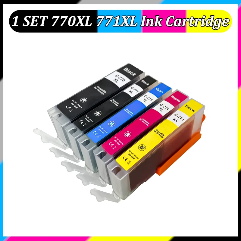 PGI-770 CLI-771 PGI770 CLI771 Tintenpatrone-1~3 SET passend für Canon PIXMA MG5770 MG6870 MG7770 TS5070 TS6070