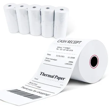 3 1/8x50 Thermopapier (80mm x 50m) passend für quadratisches Pos-System, Register-Thermo-Quittung papierrollen