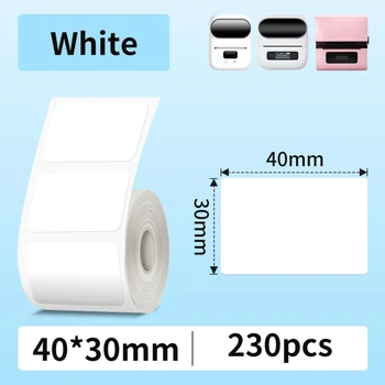 Phomemo M110/M220 40 x 30 mm Thermoetiketten - selbstklebende, wasserfeste Glanzaufkleber passend für den