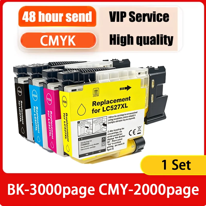 LC527XL LC-527XL LC 527 XL Tintenpatrone passend für Brother MFC-J4550DW MFC-J4350DW MFC-4550 MFC-4350 Drucker