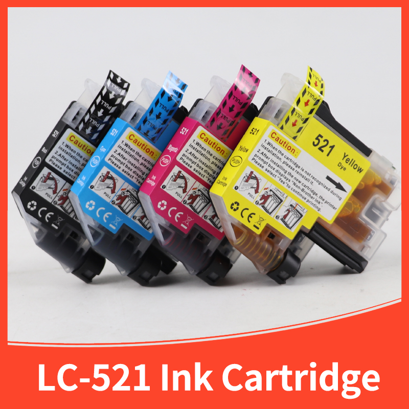 4color LC521 LC-521 LC 521 Tintenpatrone passend für Brother DCP J1260W J1310DW J1360DW J1460DW 1260 1310 1360