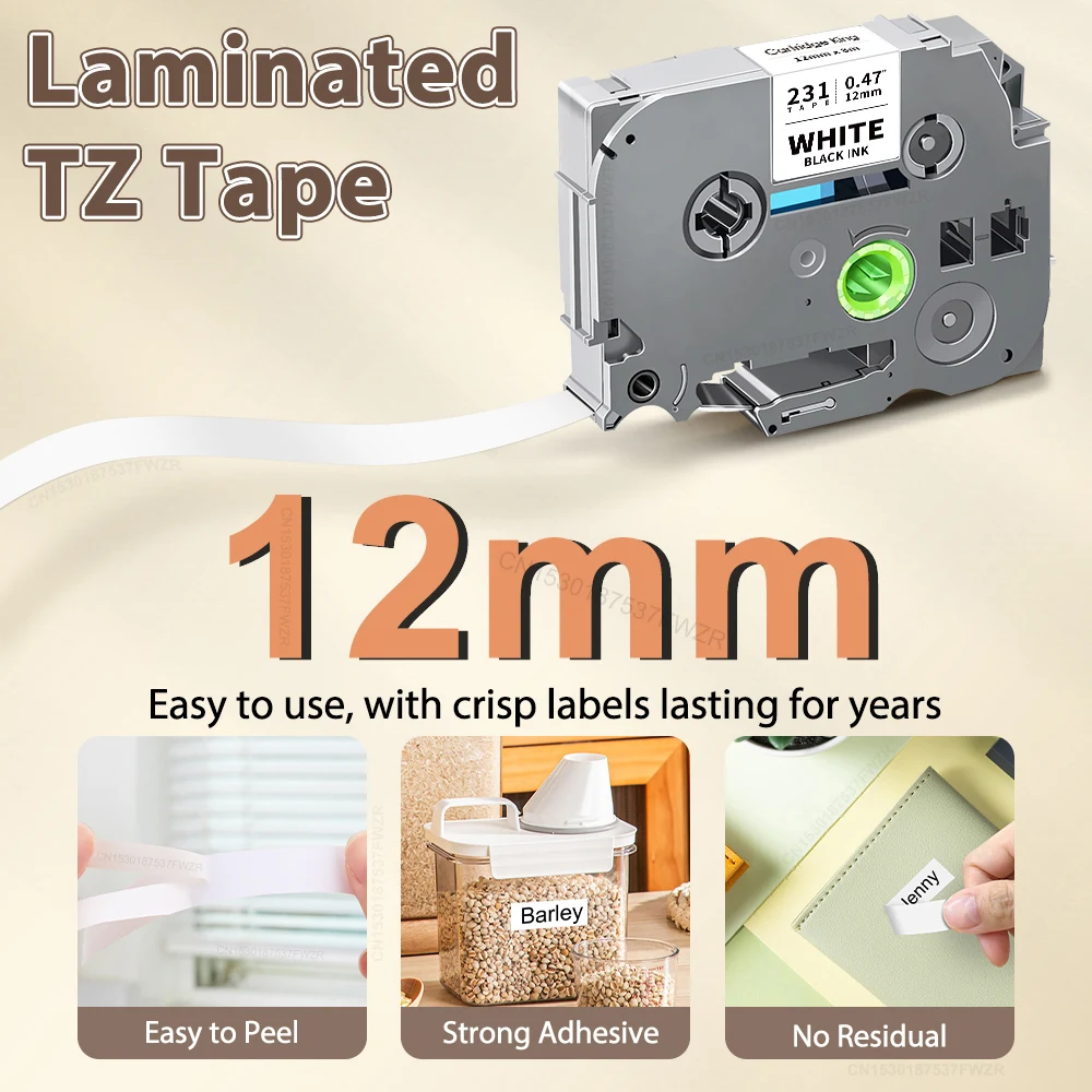 20 Farben passend für Brother 12 mm Etikettenband TZe231 TZe131 TZ431 – Bild 3