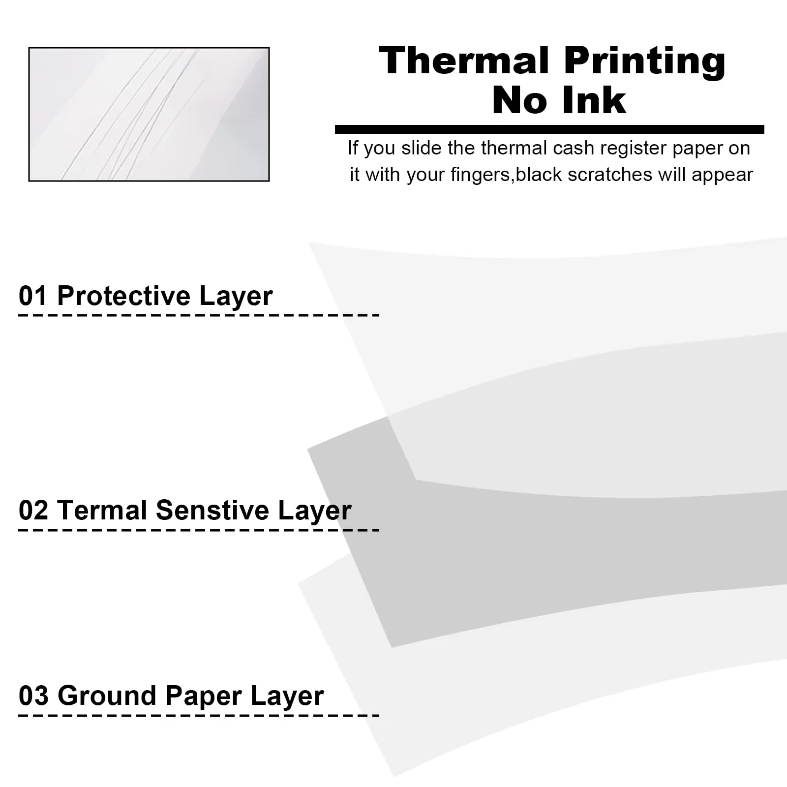 Registrier kasse Thermopapier rollen 57x40mm Quittung papierrollen – Bild 6