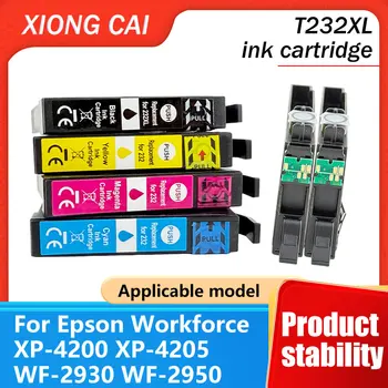 T232XL Tintenpatronen, passend für Epson Workforce XP-4200, XP-4205, WF-2930, WF-2950 Drucker, 232XL (5 Stück)