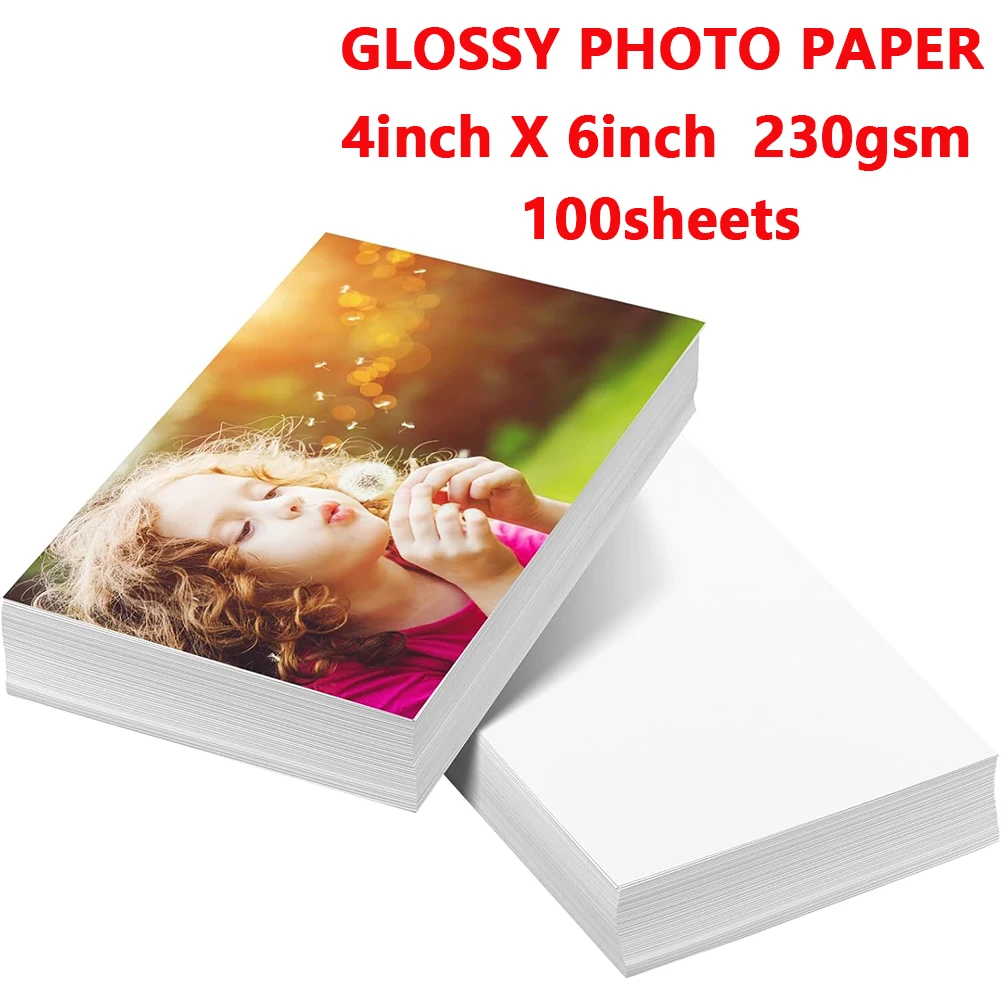 4'x 6' 4R Hochglanz-Fotopapier Wasserfestes Professionelles Fotopapier passend für Allen Tintenstrahldruckern
