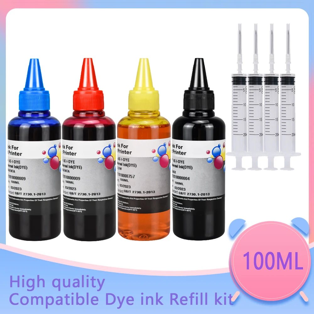 400 ml Dye Drucker 100 ml Flasche Tinte Nachfüllen Kits passend für HP 364 655 178 950 951 711 932 933 903 953