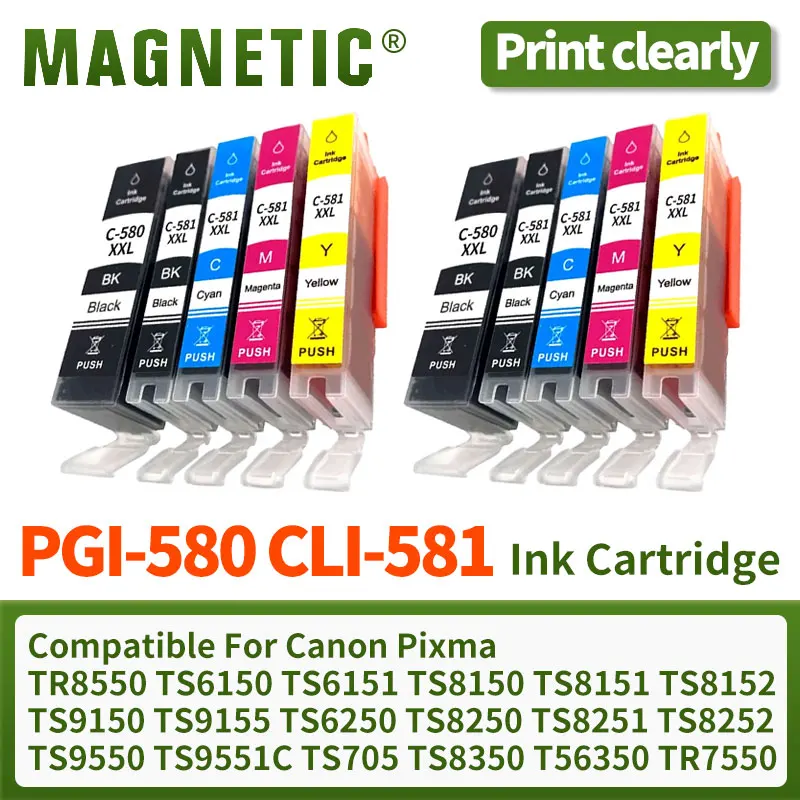 PGI-580 CLI-581 580 Tintenpatrone, passend für Canon TR7550 8550 TS6150 TS6151 TS6250 TS9550 TS9551C TS6350