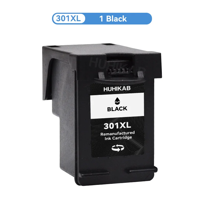 Huhikab 2 schwarz 2-Farben-Tintenpatronen 301 xl 301xl passend für HP Deskjet 1000 1010 1050 1050a 2050 2050a