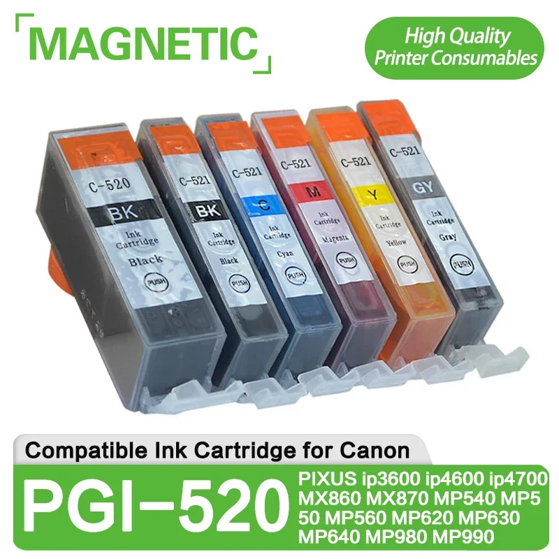 Pgi520 cli521 volle tinten patrone passend für canon ip3600 ip4600 ip4700 mp540 mp550 mp560 mp620 mp630 mp640