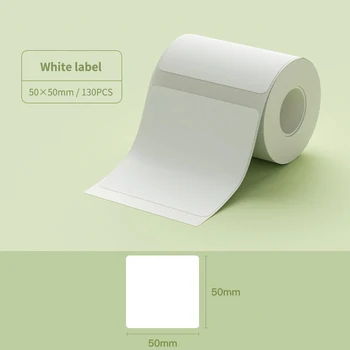 Weißes quadratisches Etikett 50 x 50 mm/150 Stück M110 M200 M220 Thermoklebeetikettenrolle, passend