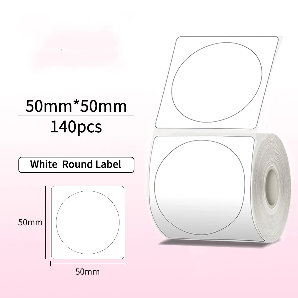 Rundes Etikett 50 x 50 mm/150 Stück Thermo-Klebeetikettenrolle, passend für M110 M200 M220 M120 M221
