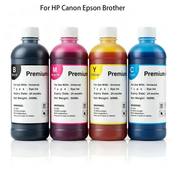 500 ml Premium-Universal-Nachfülltinte auf Farbstoffbasis, große Kapazität, geeignet passend für Epson, Canon