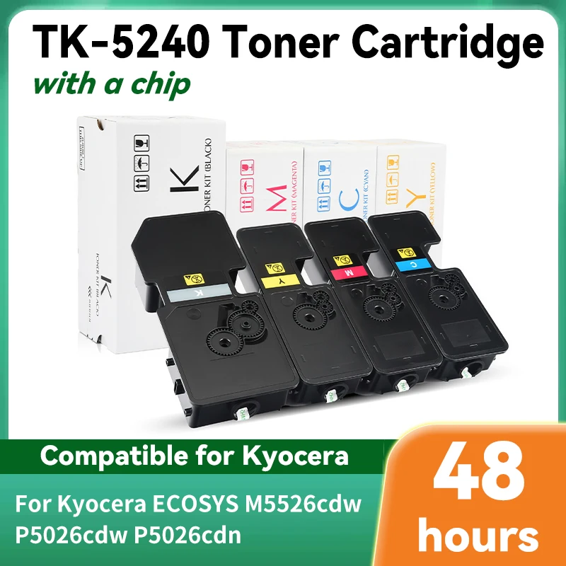 CMYK 4-Farben-Tonerkartusche Neu TK-5240K TK 5240 passend für Kyocera ECOSYS P5026cdw P5026cdn M5526cdw 5026