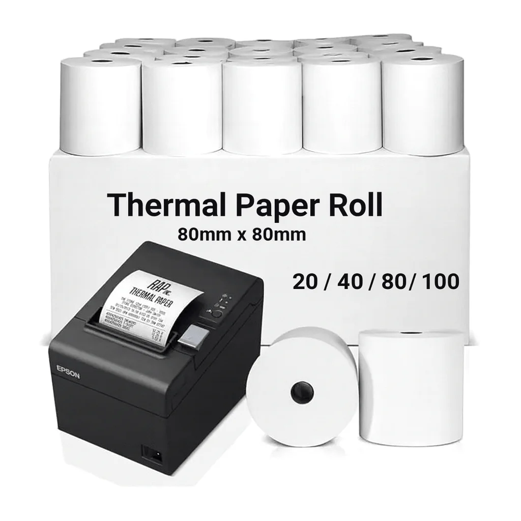 2 Rollen 80x80 Thermorollen Papierbeleg bis Rollen -, langlebig, schnelles Drucken, passend für die meisten