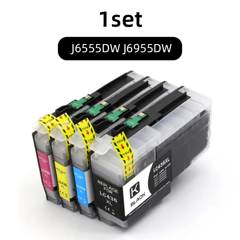 LC436 LC436XL Tintenpatrone, passend für Brother MFC-J4340DW J4440DW J4540DW J5855DW J5955DW/MFC-J6555DW