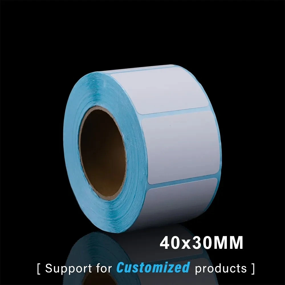 40x30-700pcs Thermo etikett Aufkleber Papier Supermarkt Preis leer Barcode-Etikett Direkt druck wasserdichte