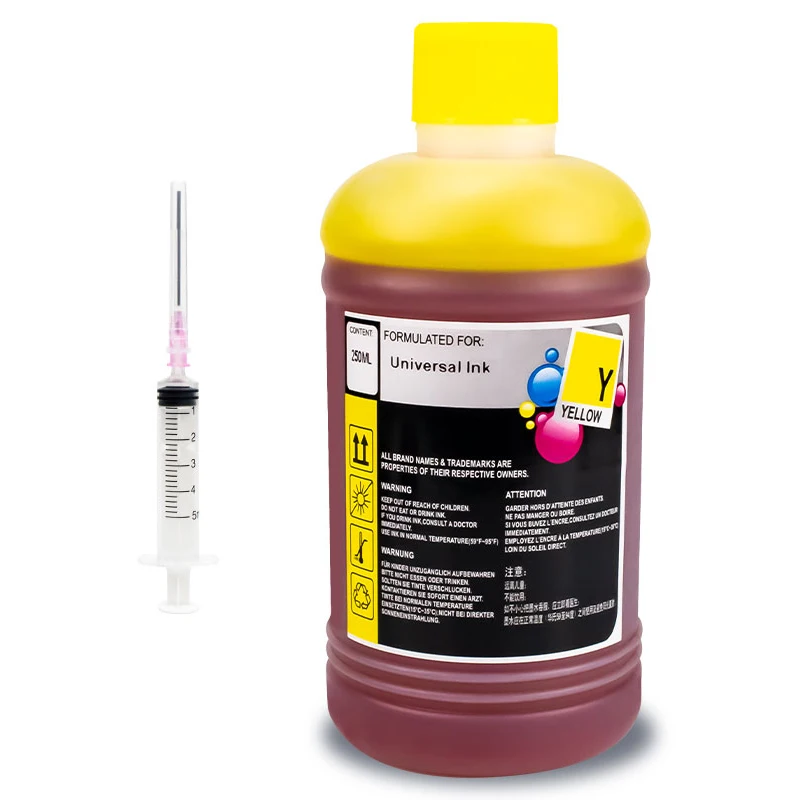 250 ml Universal-Nachfülltinte mit Injektor-Kit, passend für HP Canon – Bild 6