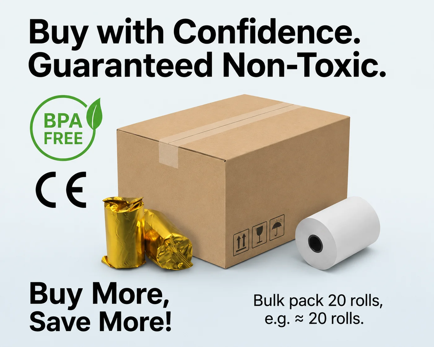 80mm X 50mm Thermopapierrollen BPA-freies Kassenpapier – Bild 3